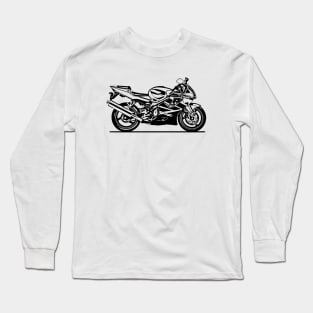 CBR 600 F4i Motorcycle Sketch Art Long Sleeve T-Shirt